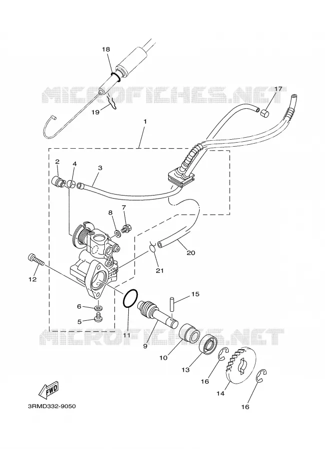 OIL PUMP Yamaha MOTO 125 2002 DTR  DT125R