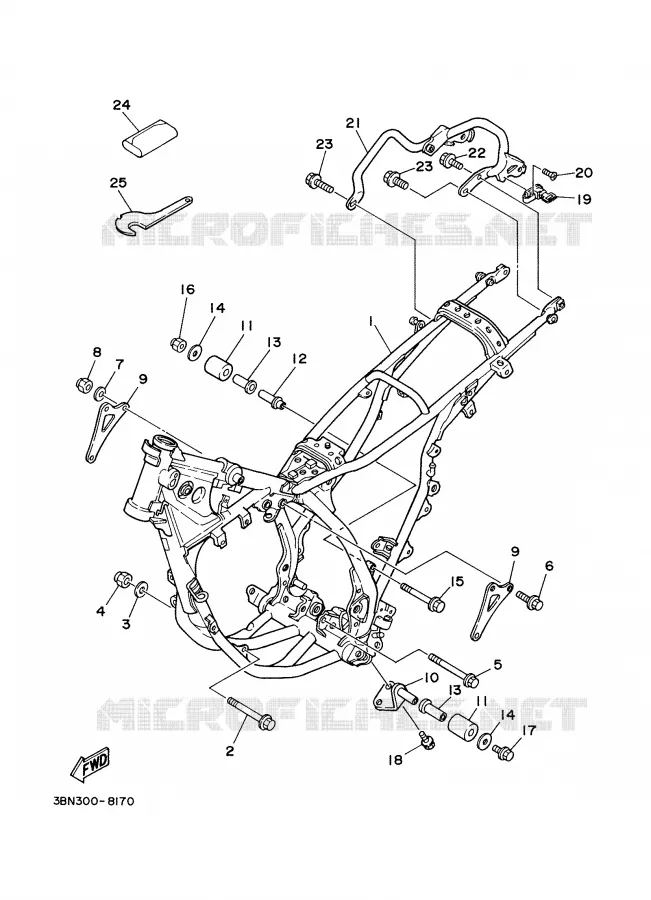 FRAME Yamaha MOTO 125 2002 DTR  DT125R