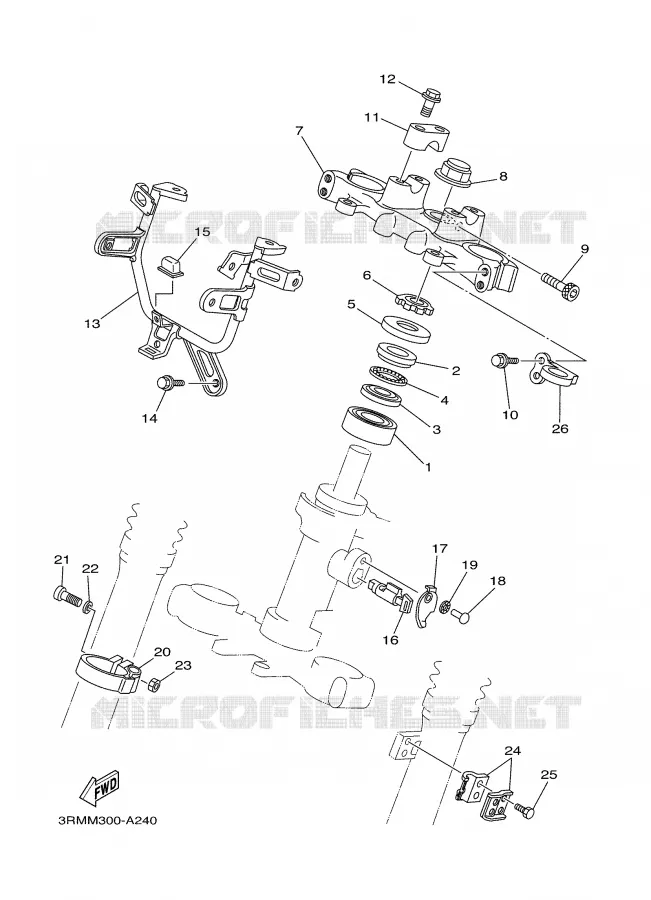 STEERING Yamaha MOTO 125 2002 DTR  DT125R