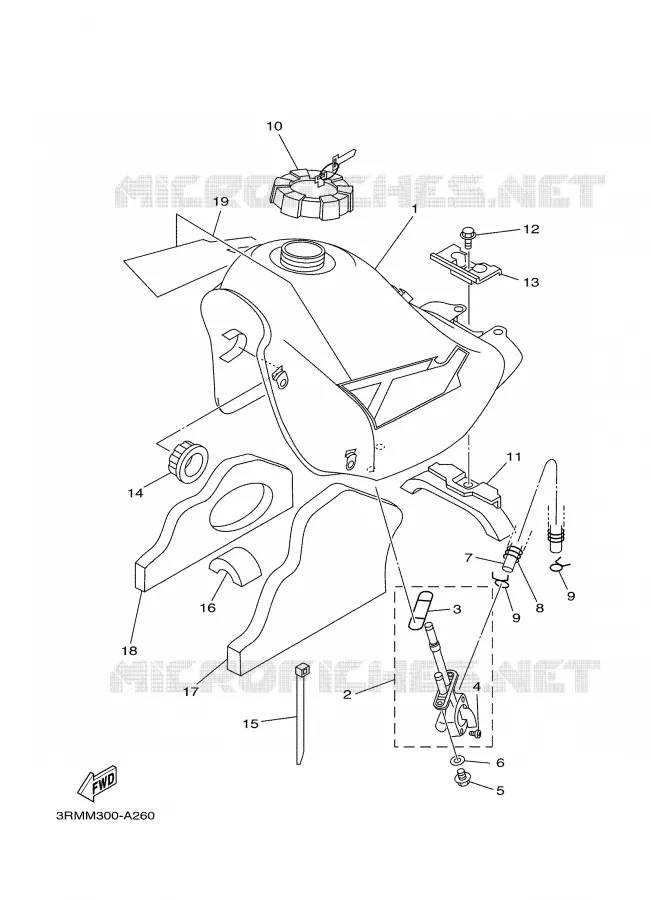 FUEL TANK Yamaha MOTO 125 2002 DTR  DT125R