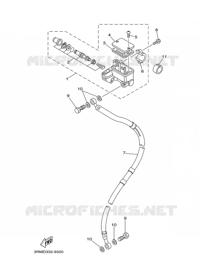 FRONT MASTER CYLINDER Yamaha MOTO 125 2002 DTR  DT125R