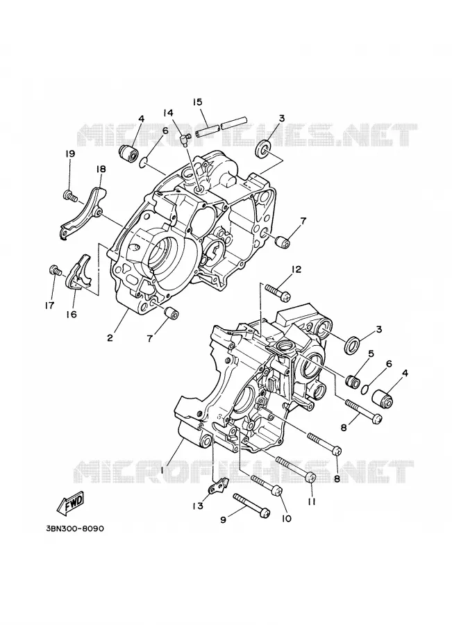 CRANKCASE Yamaha MOTO 125 2002 DTR  DT125R