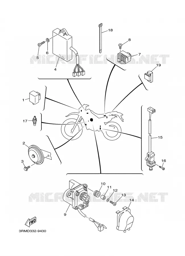 ELECTRICAL 2 Yamaha MOTO 125 2002 DTR  DT125R
