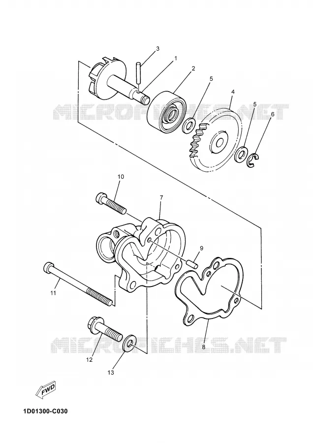 WATERPUMP / HOSES Yamaha MOTO 125 2004 DTR  DT125R