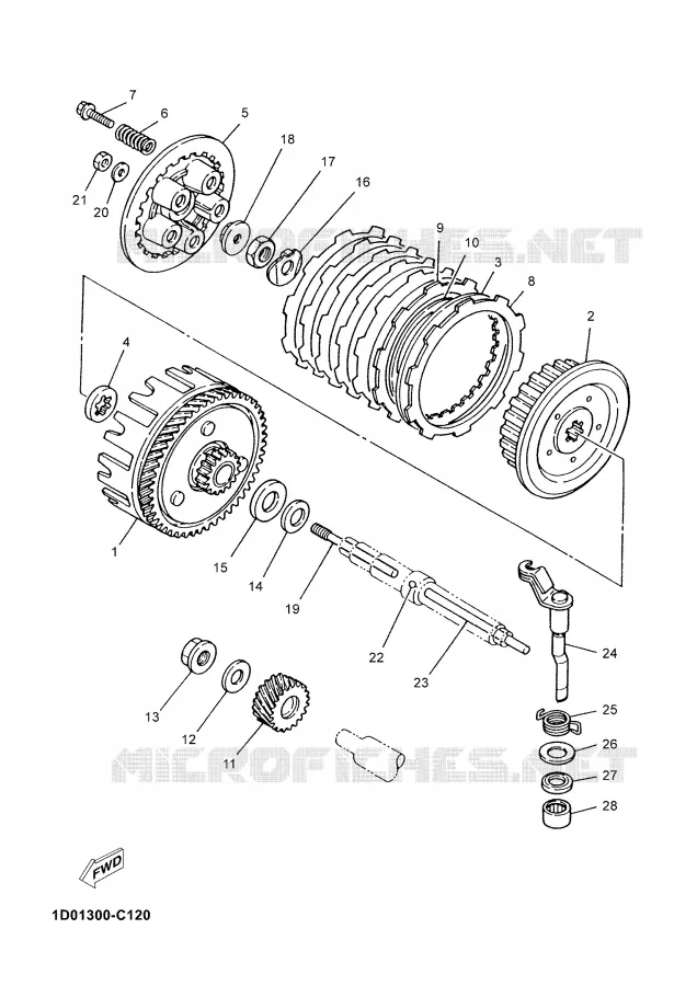 STARTER CLUTCH Yamaha MOTO 125 2004 DTR  DT125R
