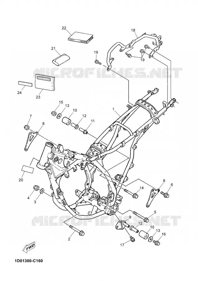 FRAME Yamaha MOTO 125 2004 DTR  DT125R