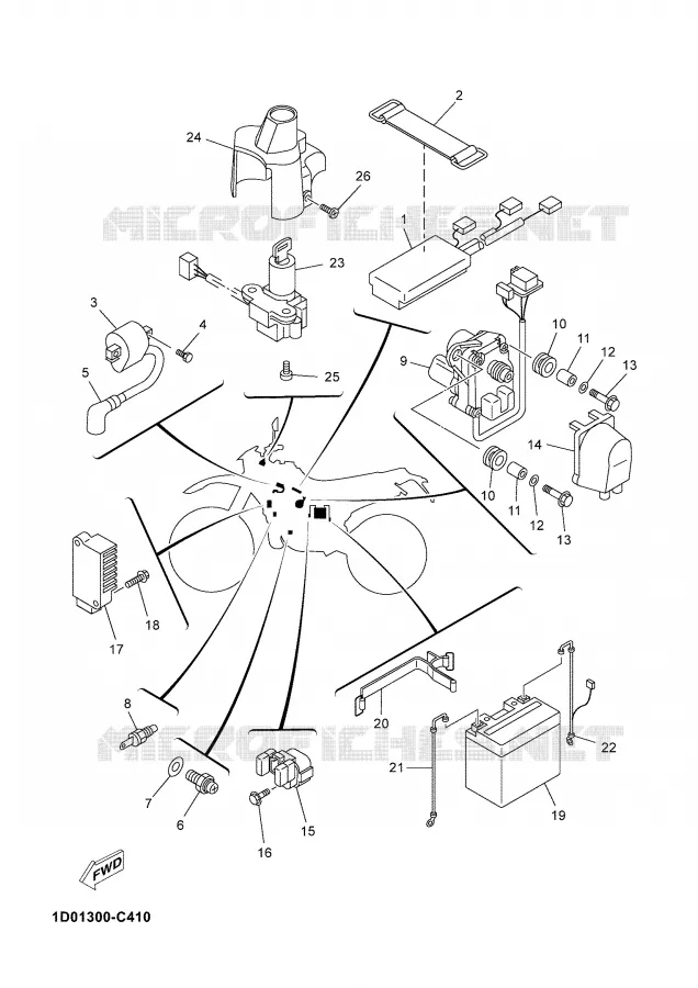 ELECTRICAL 1 Yamaha MOTO 125 2004 DTR  DT125R