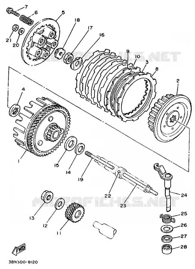 STARTER CLUTCH Yamaha MOTO 125 1988 DTR  DT125R (15.0PS)