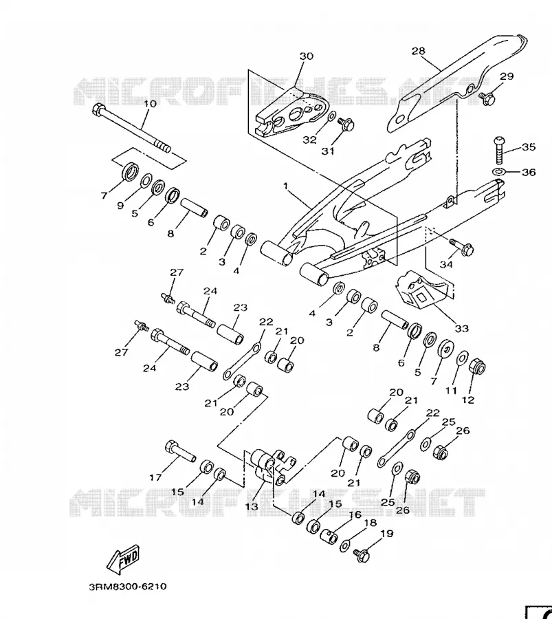 SWINGARM Yamaha MOTO 125 1997 DTRE  DT125RE