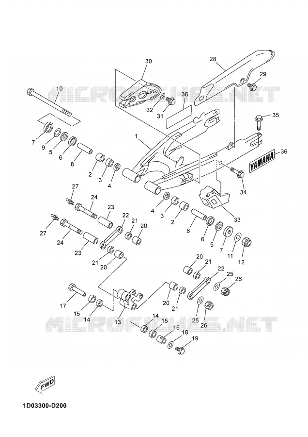 SWINGARM Yamaha MOTO 125 2005 DTRE  DT125RE