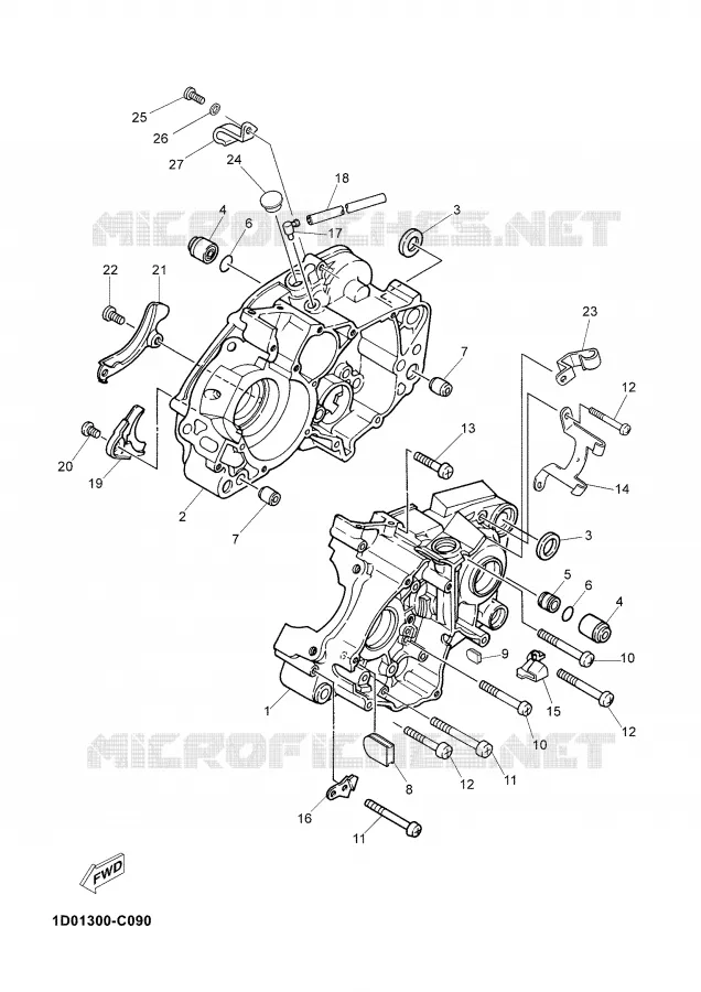 CRANKCASE Yamaha MOTO 125 2006 DTRE  DT125RE
