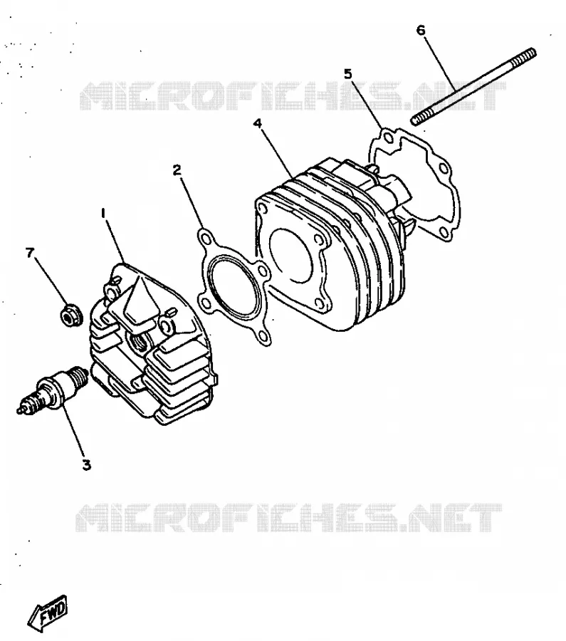 CYLINDER Yamaha SCOOTER 50 1997 NEOS  YN50R