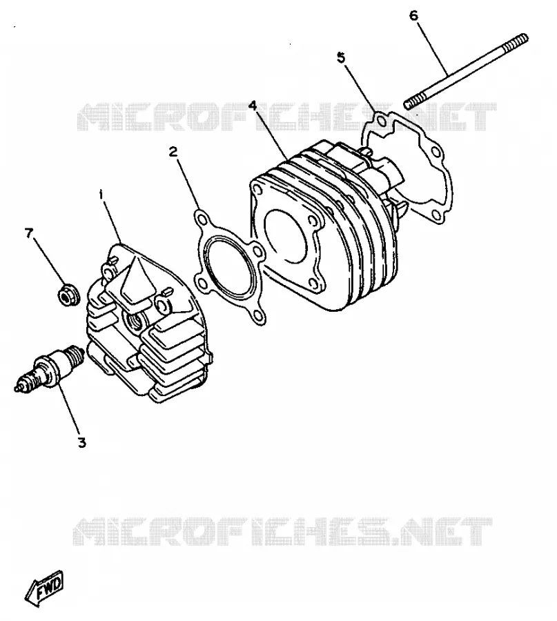 CYLINDER Yamaha SCOOTER 50 1997 NEOS  YN50R