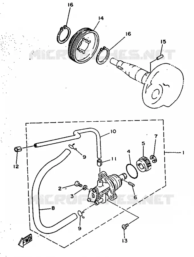 OIL PUMP Yamaha SCOOTER 50 1997 NEOS  YN50R