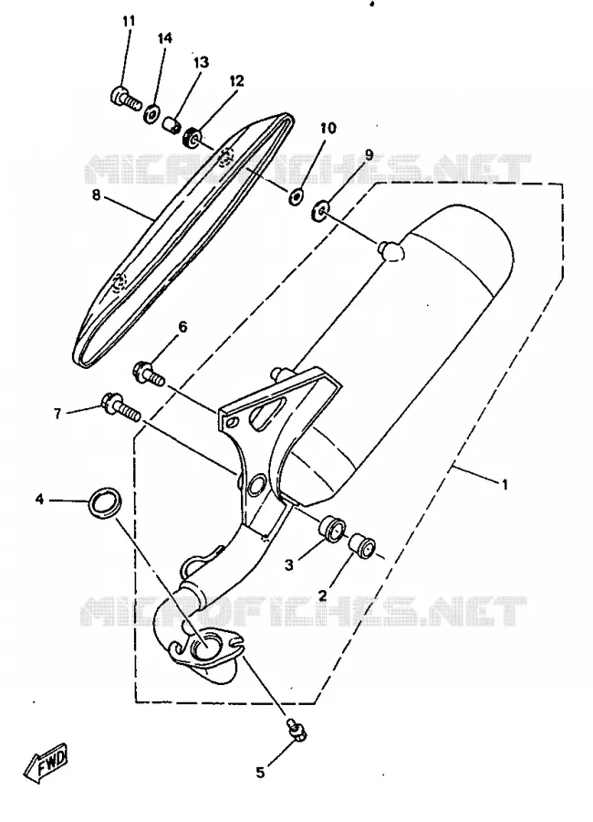 EXHAUST Yamaha SCOOTER 50 1997 NEOS  YN50R
