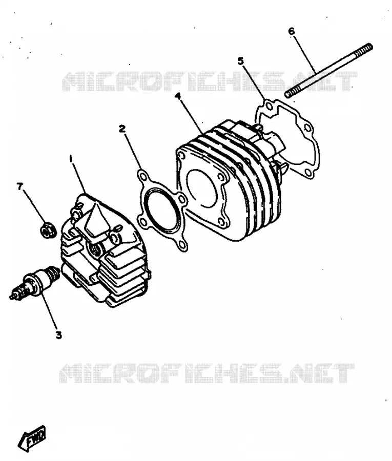 CYLINDER Yamaha SCOOTER 50 1997 NEOS  YN50R
