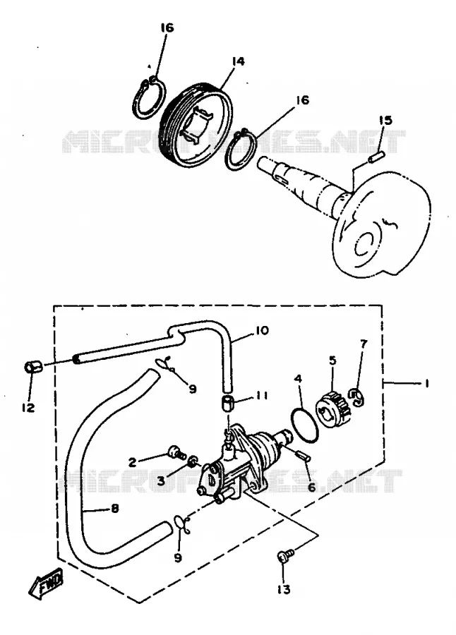 OIL PUMP Yamaha SCOOTER 50 1997 NEOS  YN50R