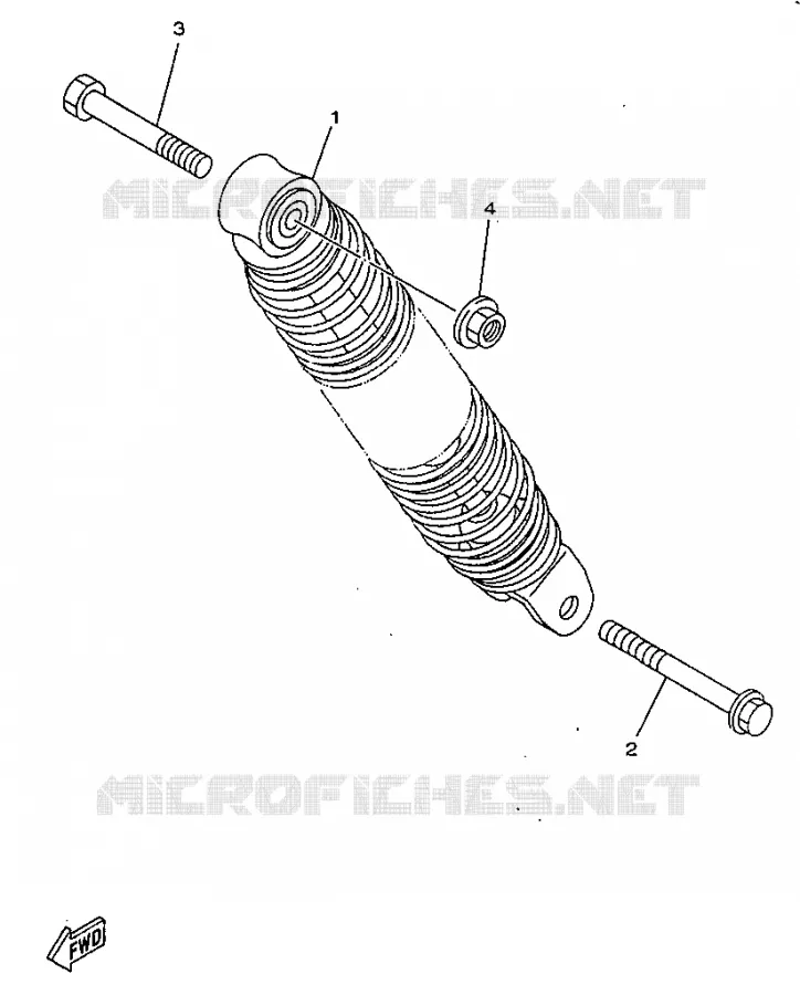 REAR SHOCK ABSORBER Yamaha SCOOTER 50 1997 NEOS  YN50R