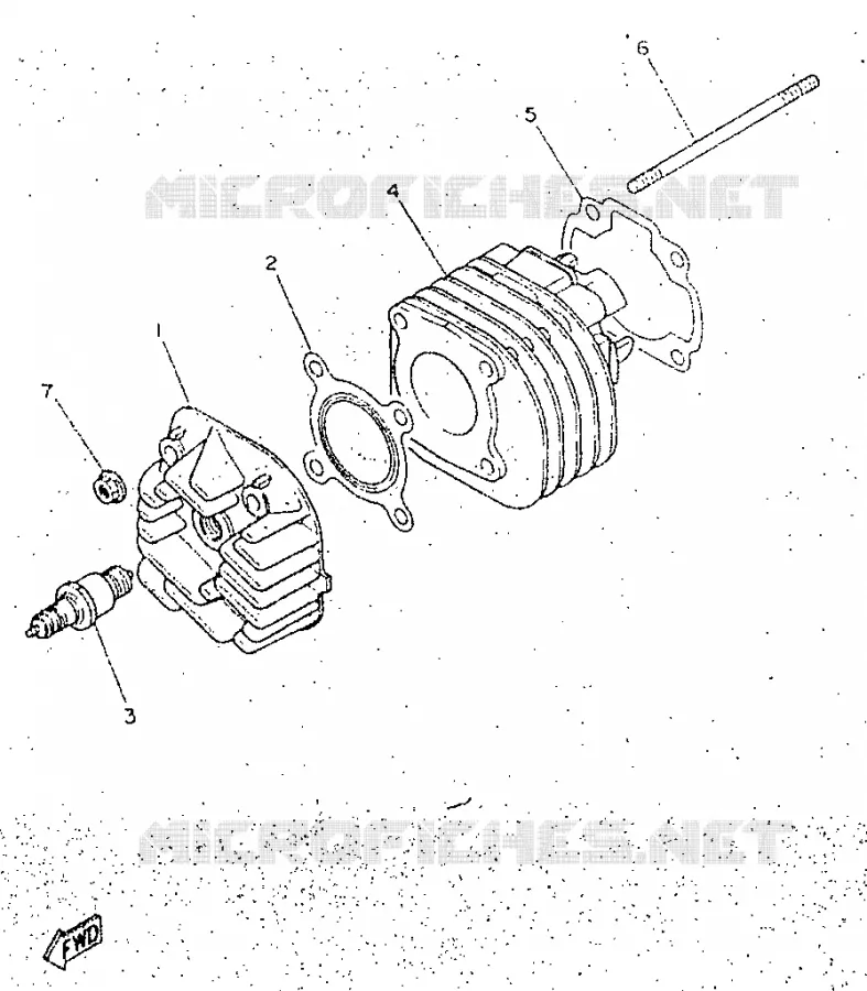 CYLINDER Yamaha SCOOTER 50 1998 NEOS  YN50R