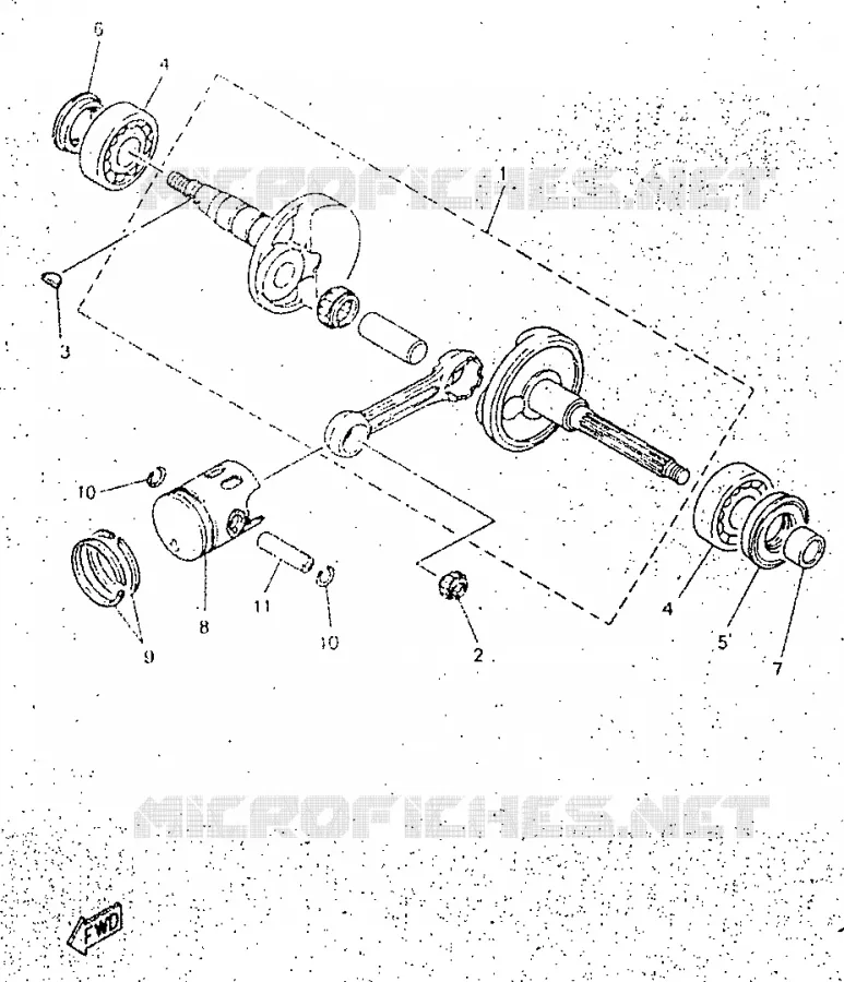 CRANKSHAFT / PISTON Yamaha SCOOTER 50 1998 NEOS  YN50R