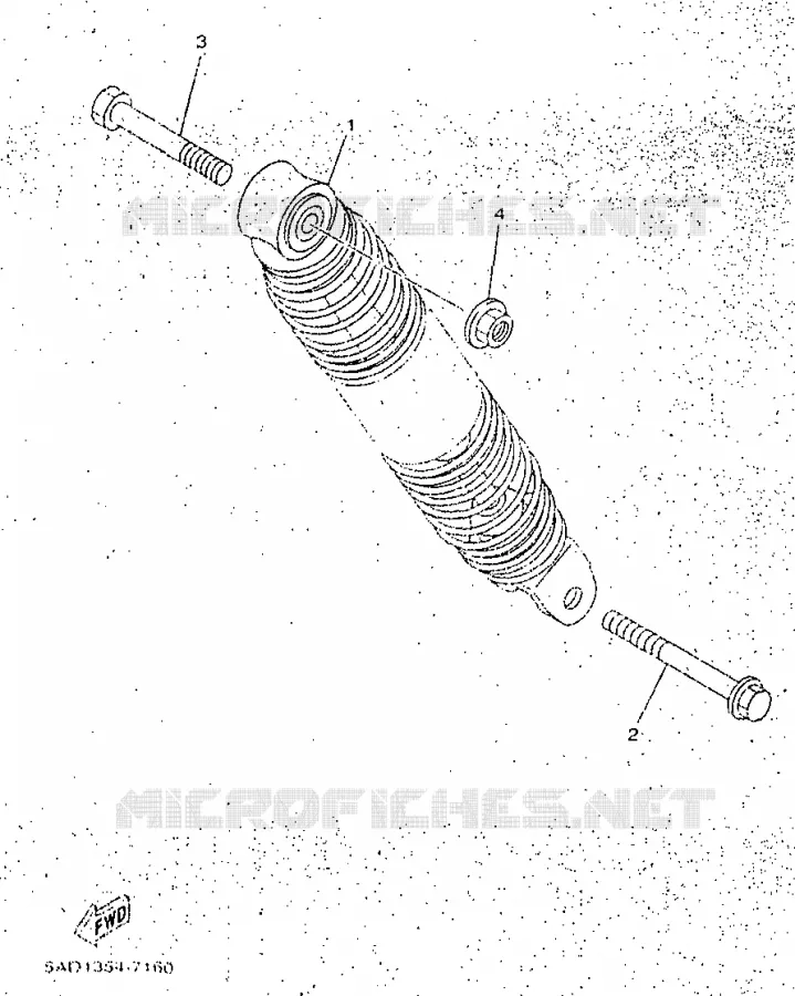 REAR SHOCK ABSORBER Yamaha SCOOTER 50 1998 NEOS  YN50R