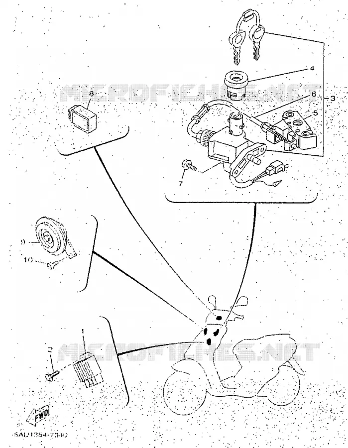 ELECTRICAL 1 Yamaha SCOOTER 50 1998 NEOS  YN50R