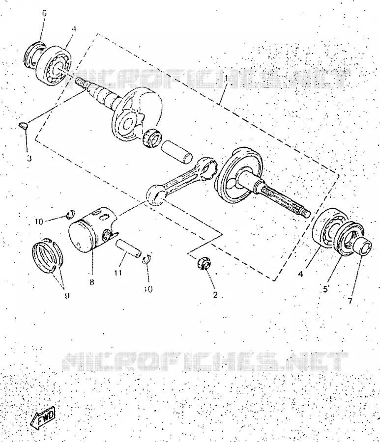 CRANKSHAFT / PISTON Yamaha SCOOTER 50 1998 NEOS  YN50R