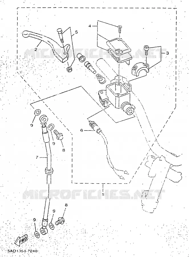FRONT MASTER CYLINDER Yamaha SCOOTER 50 1998 NEOS  YN50R