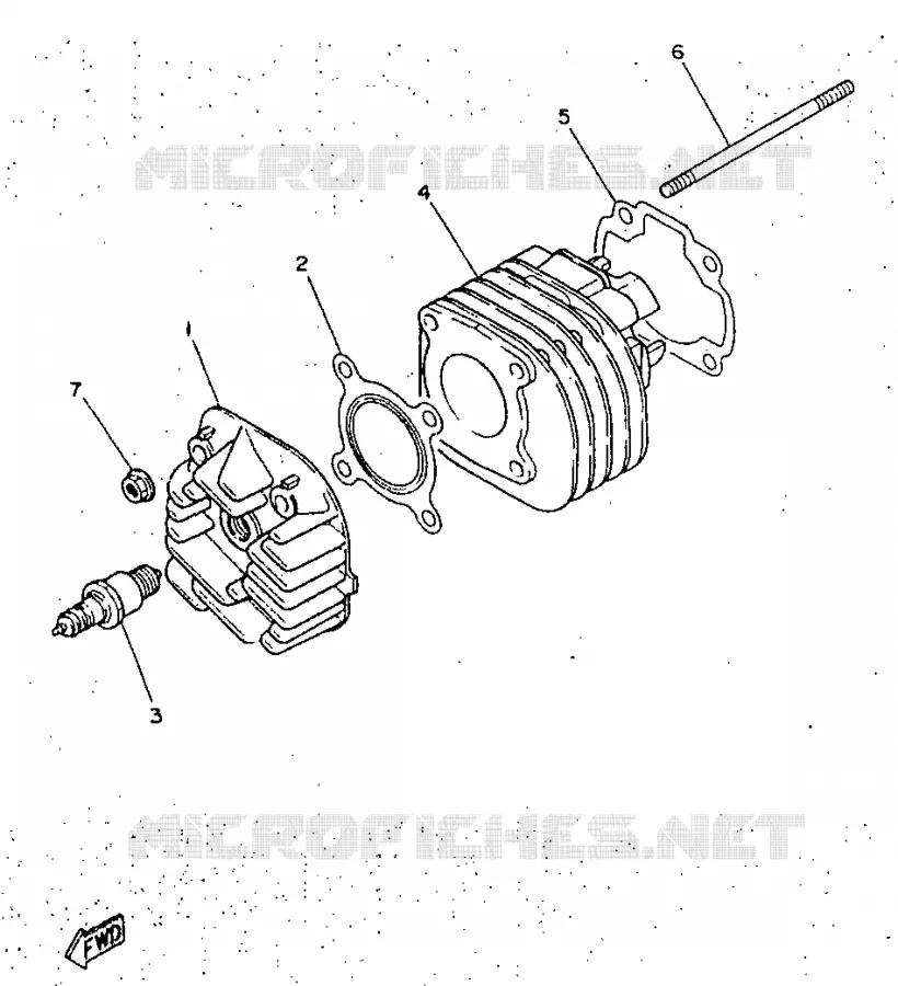 CYLINDER Yamaha SCOOTER 50 1998 NEOS  YN50R