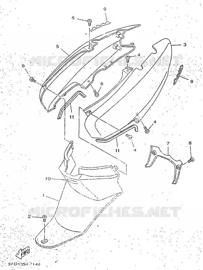SIDE COVER Yamaha SCOOTER 50 1998 NEOS  YN50R