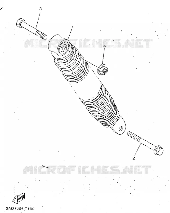 REAR SHOCK ABSORBER Yamaha SCOOTER 50 1998 NEOS  YN50R