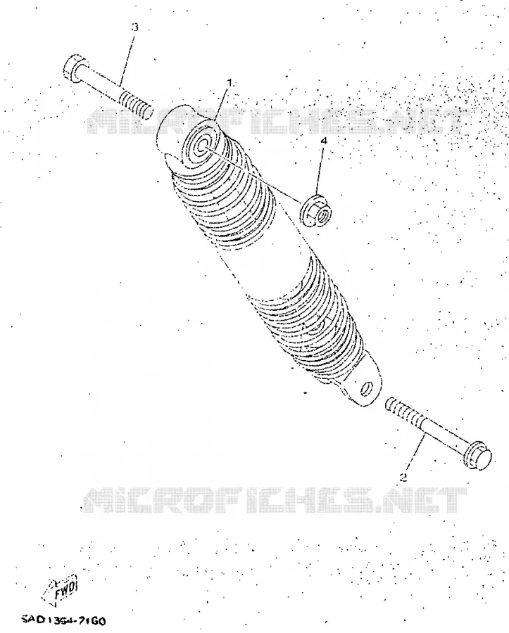 REAR SHOCK ABSORBER Yamaha SCOOTER 50 1998 NEOS  YN50R