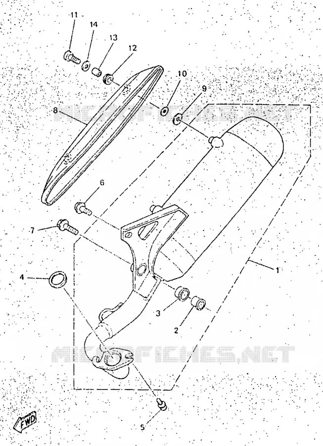 EXHAUST Yamaha SCOOTER 50 1998 NEOS  YN50R