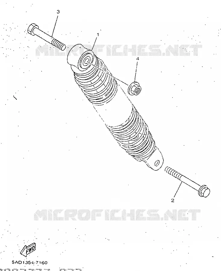 REAR SHOCK ABSORBER Yamaha SCOOTER 50 1998 NEOS  YN50R