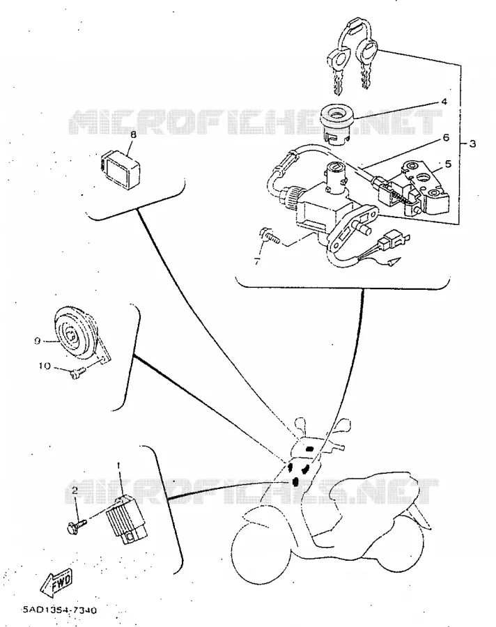 ELECTRICAL 1 Yamaha SCOOTER 50 1998 NEOS  YN50R