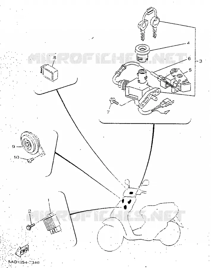ELECTRICAL 1 Yamaha SCOOTER 50 1998 NEOS  YN50R