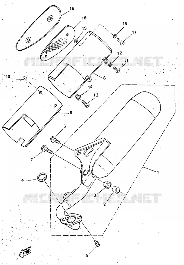 EXHAUST Yamaha SCOOTER 50 1998 NEOS  YN50R