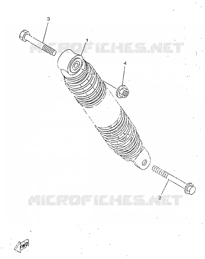 REAR SHOCK ABSORBER Yamaha SCOOTER 50 1998 NEOS  YN50R