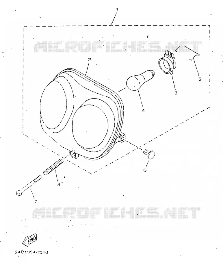 HEADLIGHT Yamaha SCOOTER 50 1998 NEOS  YN50R