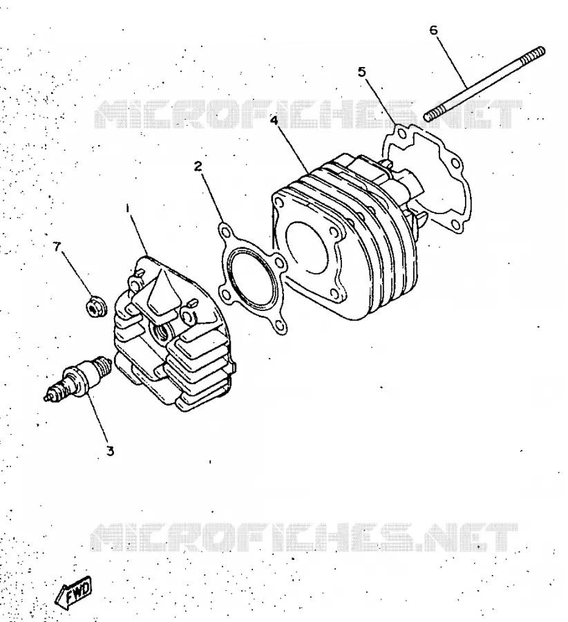 CYLINDER Yamaha SCOOTER 50 1998 NEOS  YN50R