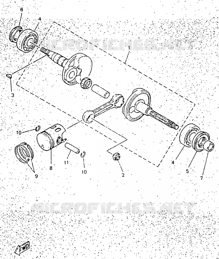 CRANKSHAFT / PISTON Yamaha SCOOTER 50 1998 NEOS  YN50R