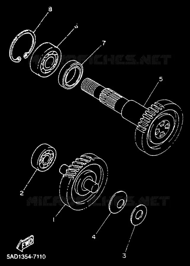 TRANSMISSION Yamaha SCOOTER 50 2000 NEOS  YN50R
