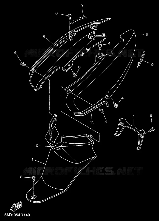 SIDE COVER Yamaha SCOOTER 50 2000 NEOS  YN50R