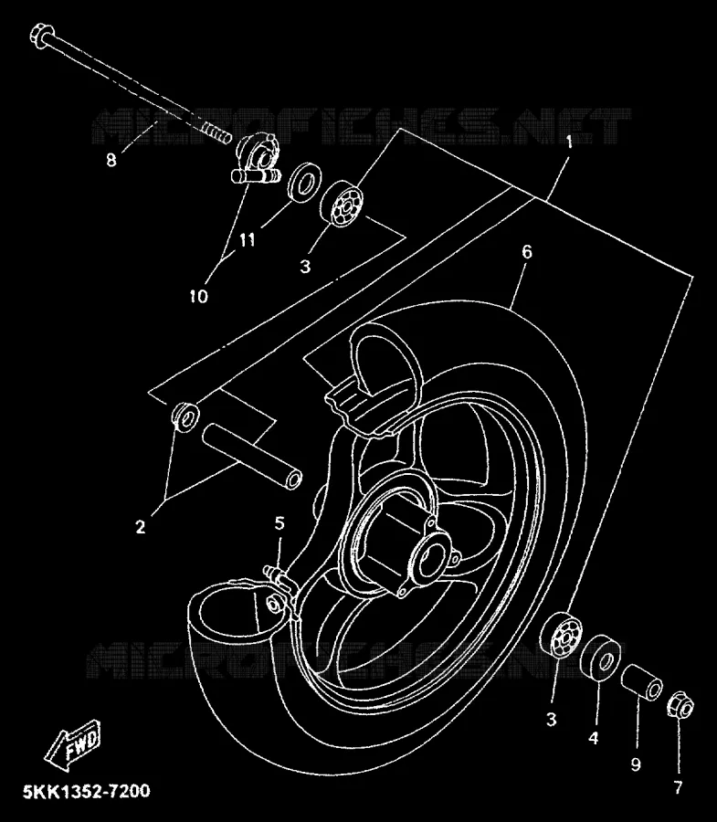 FRONT WHEEL Yamaha SCOOTER 50 2000 NEOS  YN50R