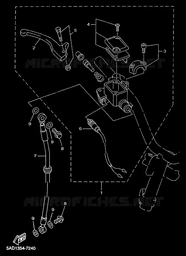 FRONT MASTER CYLINDER Yamaha SCOOTER 50 2000 NEOS  YN50R