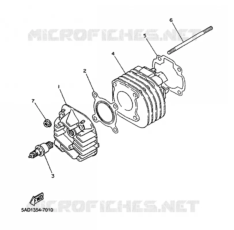 CYLINDER Yamaha SCOOTER 50 2001 NEOS  YN50R