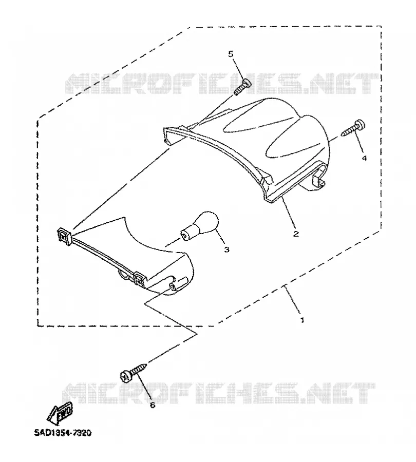 TAIL LIGHT Yamaha SCOOTER 50 2001 NEOS  YN50R