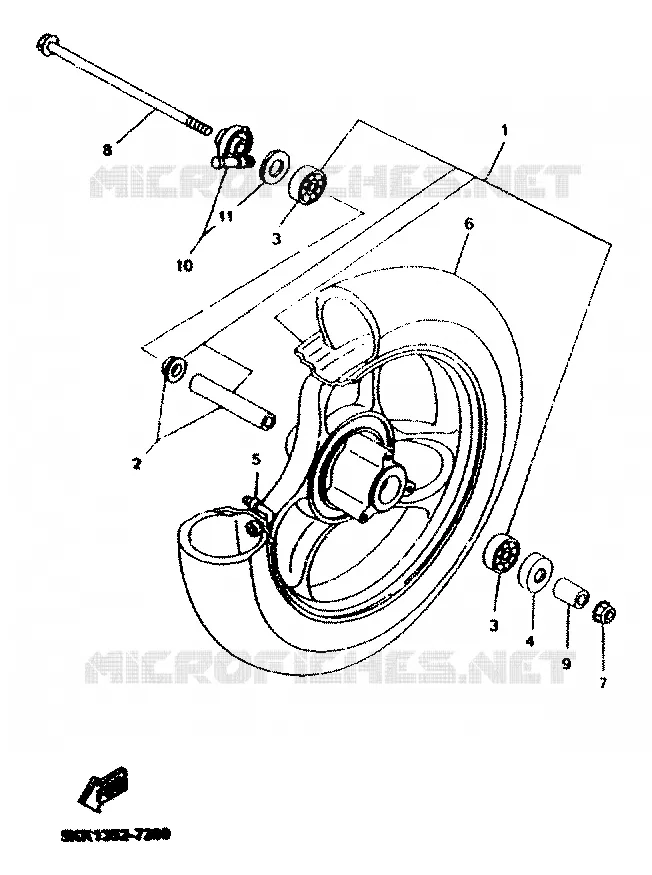 FRONT WHEEL Yamaha SCOOTER 50 2001 NEOS  YN50R