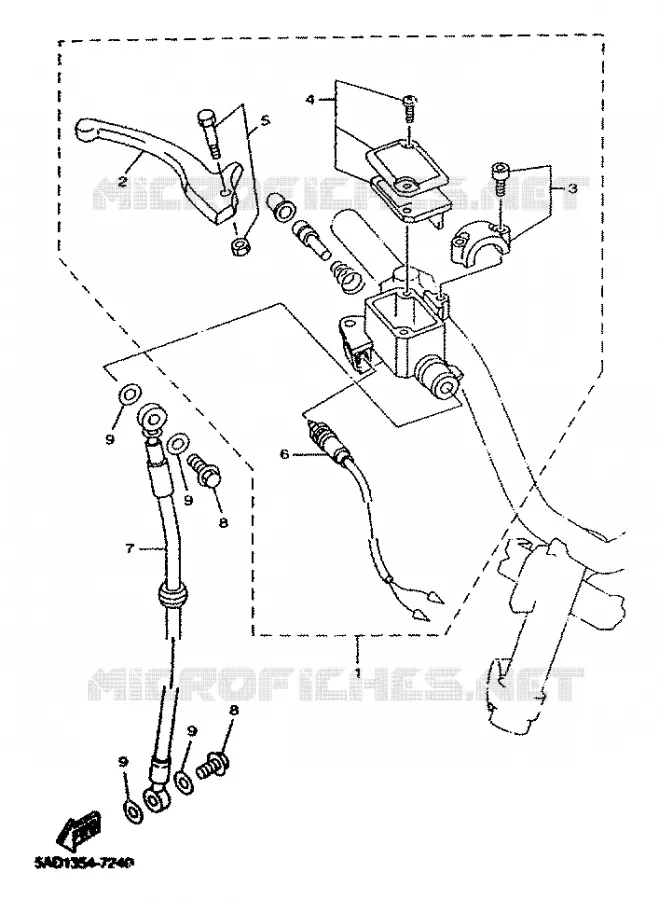 FRONT MASTER CYLINDER Yamaha SCOOTER 50 2001 NEOS  YN50R