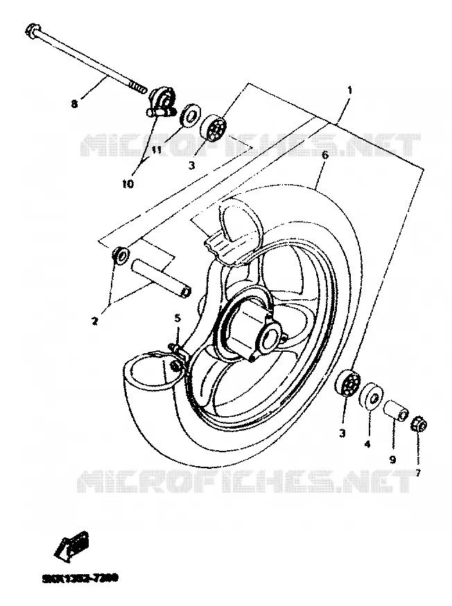 FRONT WHEEL Yamaha SCOOTER 50 2001 NEOS  YN50R NEO'S 50